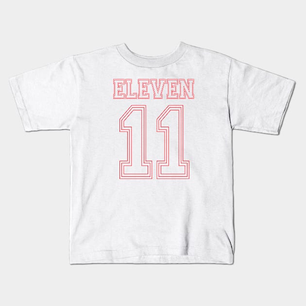 Stranger Things Eleven Team Number Kids T-Shirt by Rebus28